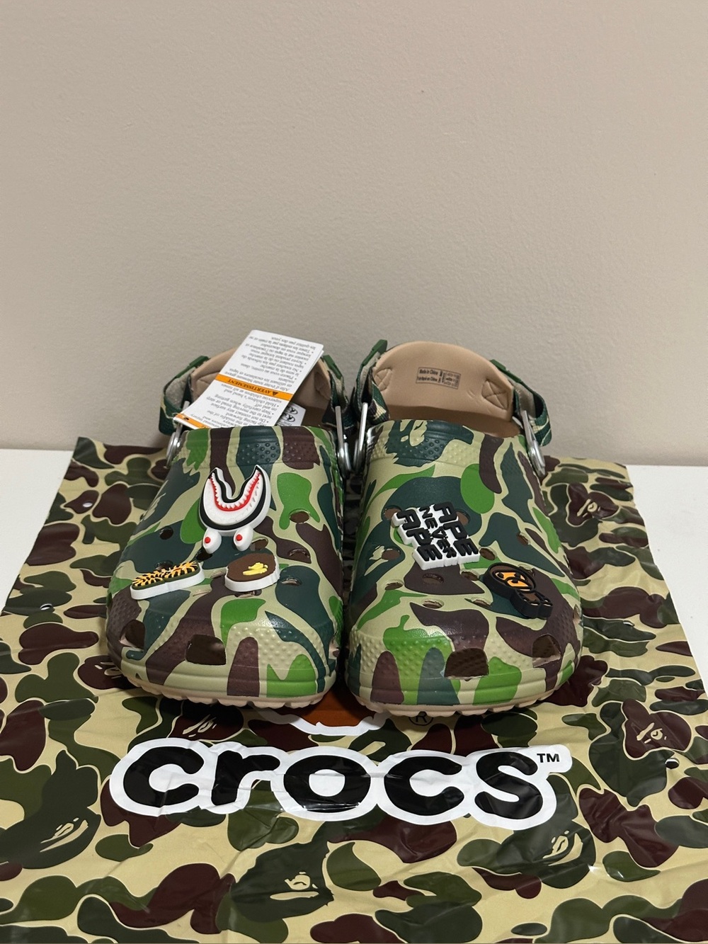 BAPE x Crocs Green Camo
